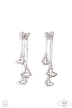 Load image into Gallery viewer, Boisterous Butterflies Silver Jacket Earrings

