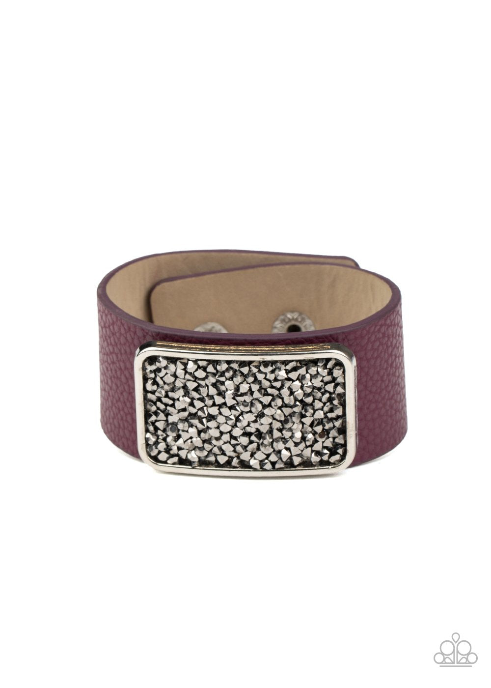 Interstellar Shimmer - Purple - Plum Leather - Bracelet