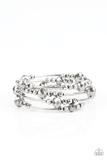 Showy Shimmer - Silver - Infinity Wrap Bracelet
