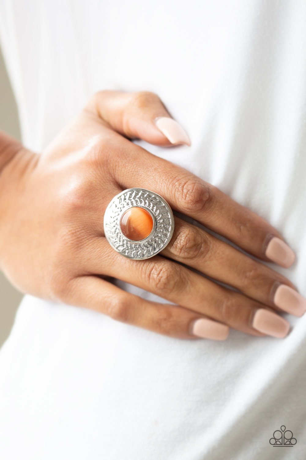 Garden Garland - Orange Moonstone - Ring