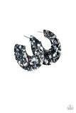 Tropically Torrid - Black Acrylic - Hoop Earrings