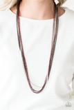 Load image into Gallery viewer, Colorful Calamity - Red Chains - Mismatched Gunmetal and Silver - Necklace
