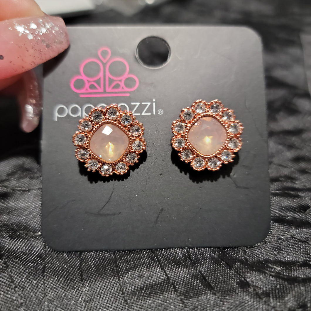 Copper post earrings