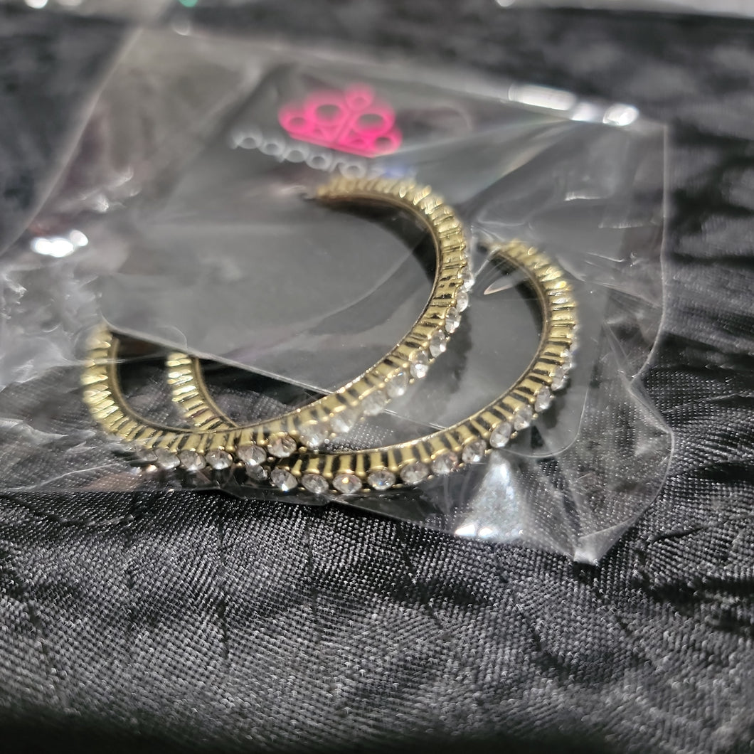 Brass bling hoop
