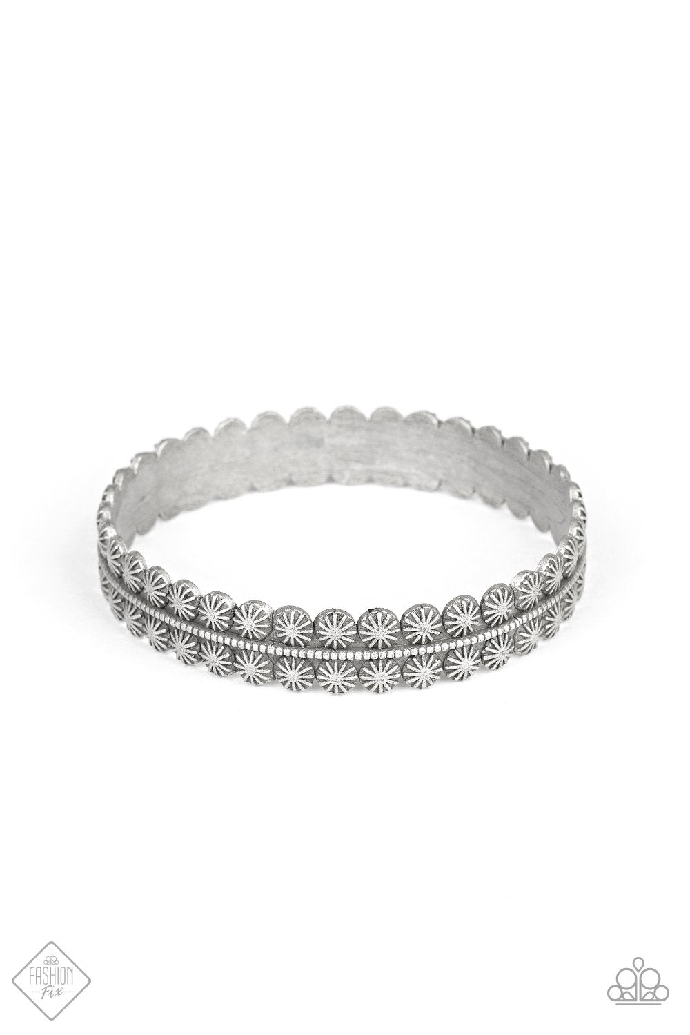 Rustic Relic - Silver - Bangle Bracelet