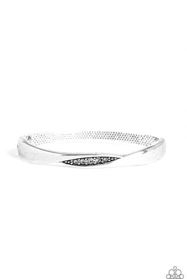 Glittering Grit - White Bracelet