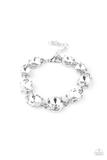 Cant Believe My ICE - White - Rhinestones - Statement Bracelet