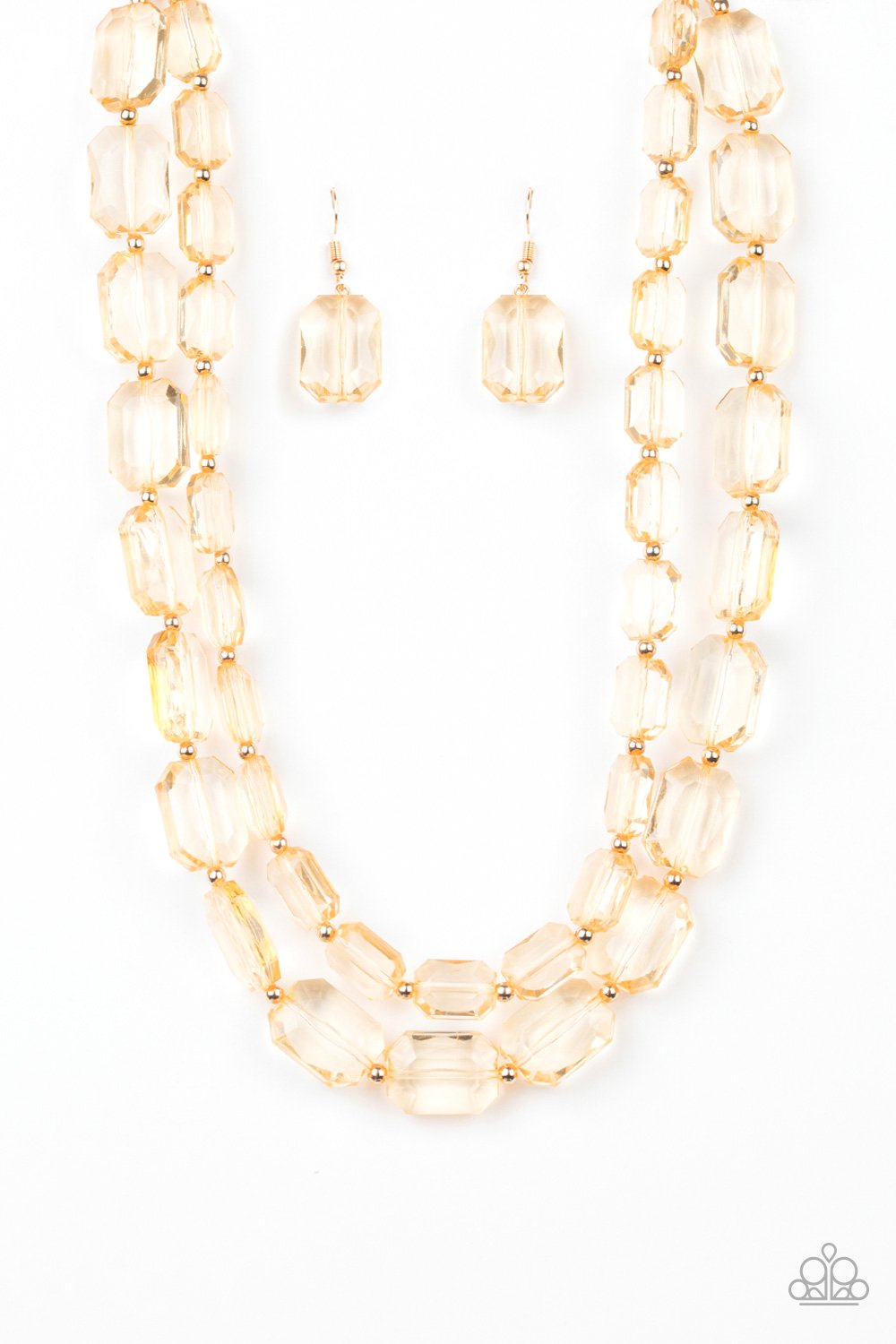 Ice Bank - Gold - Necklace & Earrings