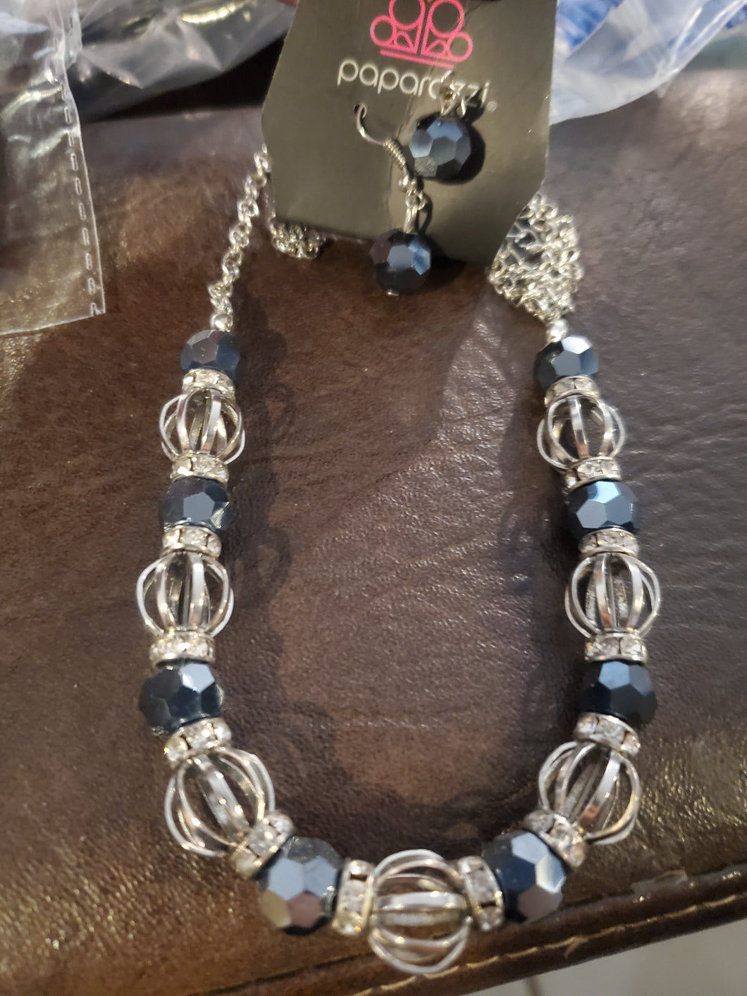 Blue bead necklace