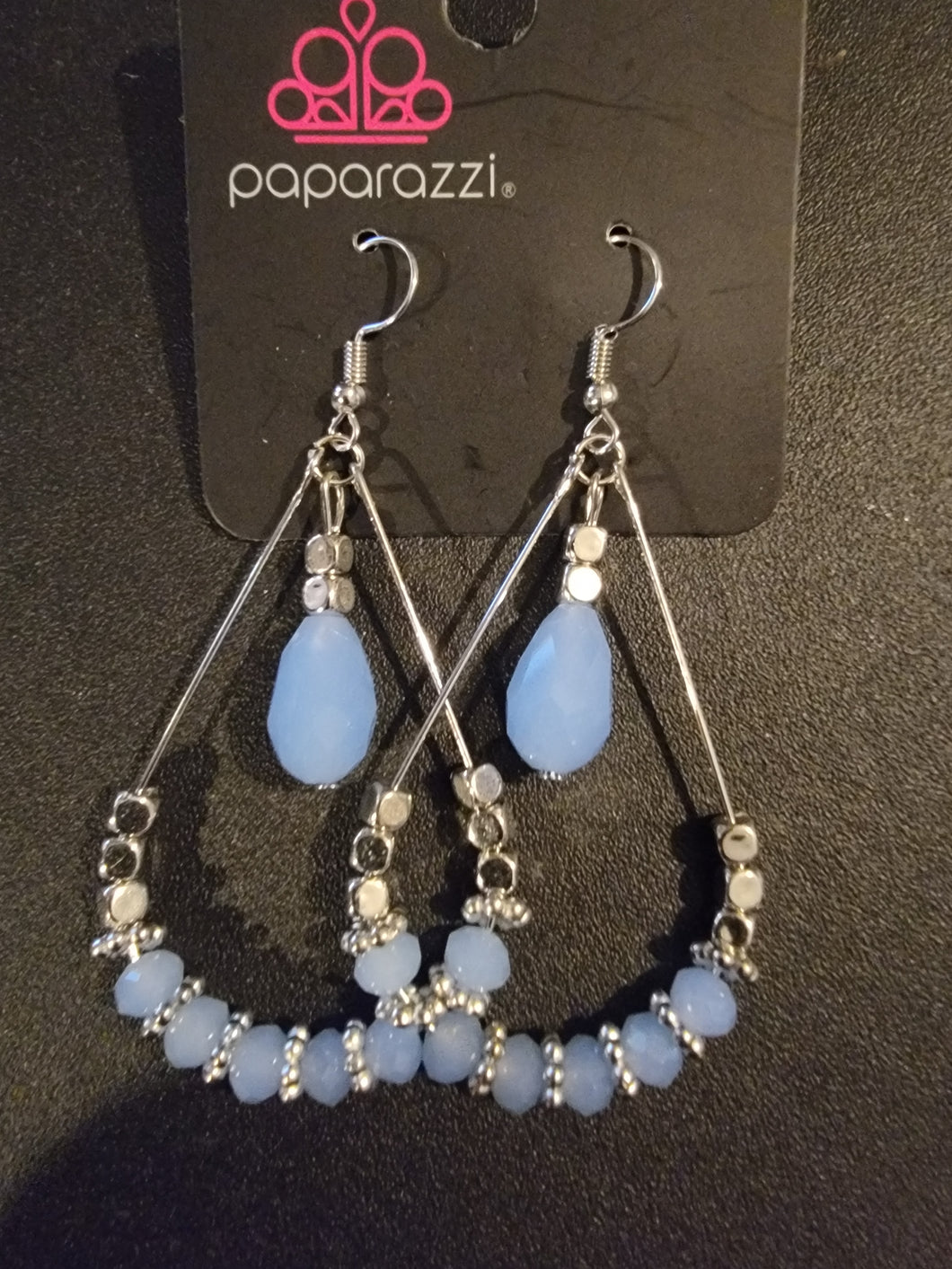 Blue teardrop earrings