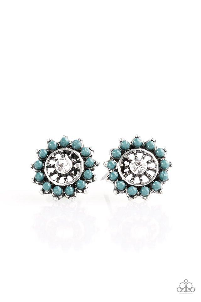 Dreamy Dahlia - Blue ♥ Post Earrings