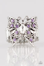 Load image into Gallery viewer, BUTTERFLY BLISS&quot; PURPLE RING
