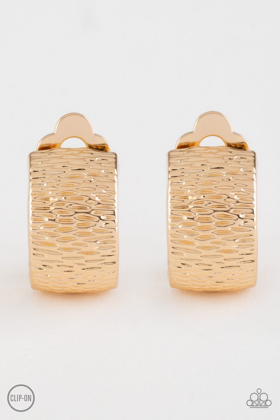 Cirque Du Couture - Gold Clip-On Earrings - Paparazzi