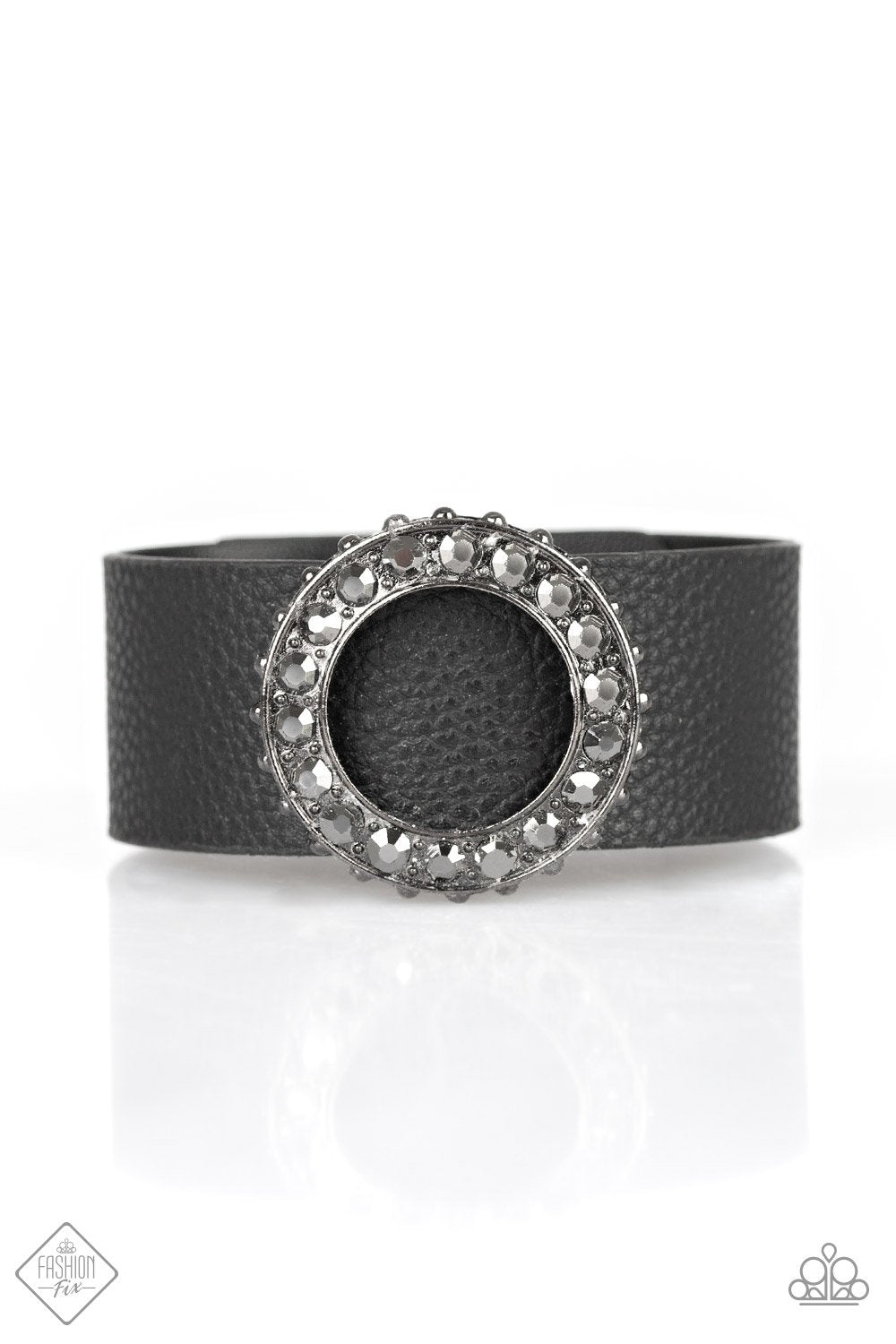 Rebel Razzle - Black - Glittery Hematite Rhinestones 