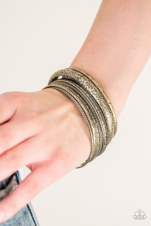 Hidden Groves - Brass Bracelet - Paparazzi Accessories
