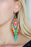Load image into Gallery viewer, BOHO BLAST&quot; BLUE EARRINGS
