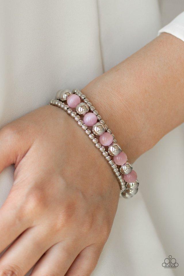 Go With The GLOW - Pink Bracelet - Paparazzi Accessories