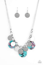 Load image into Gallery viewer, Confetti Confection - Blue Acrylic Necklace
