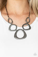 Load image into Gallery viewer, Backstreet Bandit - Black Gunmetal Necklace- Paparazzi Accessories
