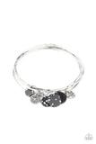 Prairie Plains - Black - Hammered Silver Bangles - Bracelet