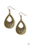 Load image into Gallery viewer, Alpha Amazon - Brass - Earrings
