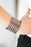 Load image into Gallery viewer, Keep Them On Edge - Black Gunmetal - Cuff Bracelet
