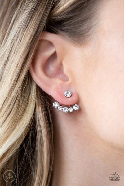 Jeweled Jubilee White - Paparazzi Accessories Earrings