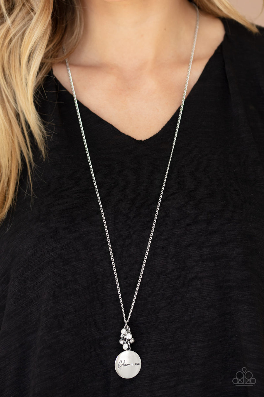 GOING FOR GLAM-MA - WHITE NECKLACE