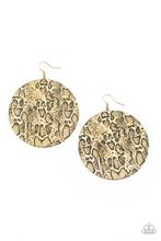 Load image into Gallery viewer, Animal Planet - Gold Snake Print Earrings
