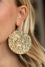 Load image into Gallery viewer, Animal Planet - Gold Snake Print Earrings
