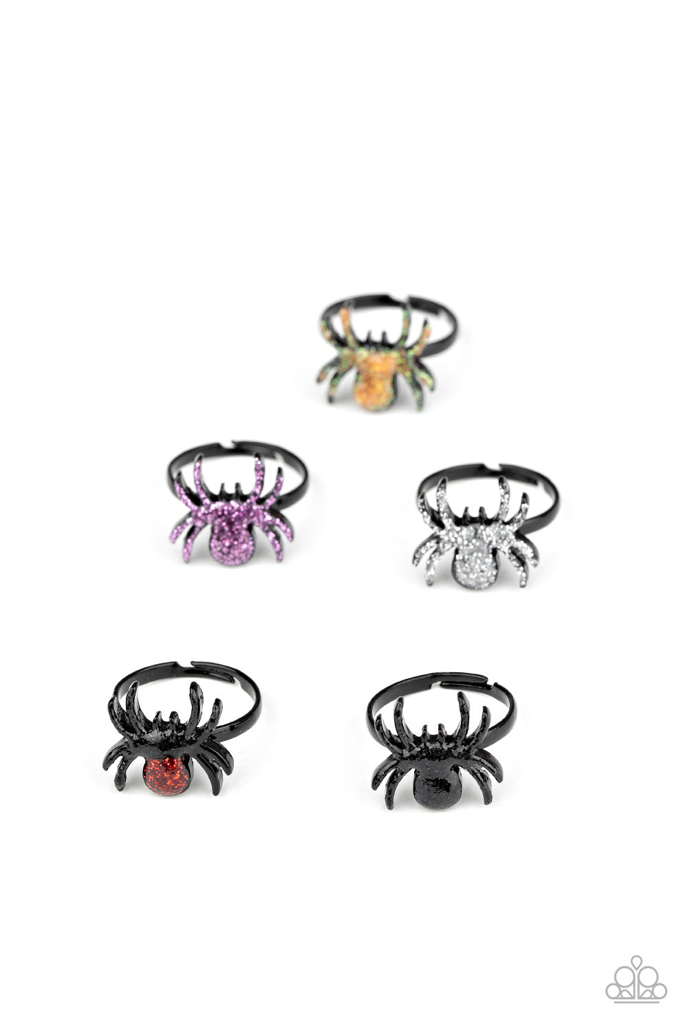 SS Halloween Glitter Spider Ring set K1