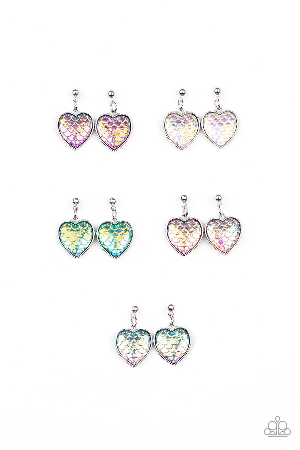 Starlet Shimmer Mermaid Heart Earring Set