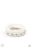 FLAWLESSLY FLATTERING - WHITE PEARL BRACELET - PAPARAZZI ACCESSORIES