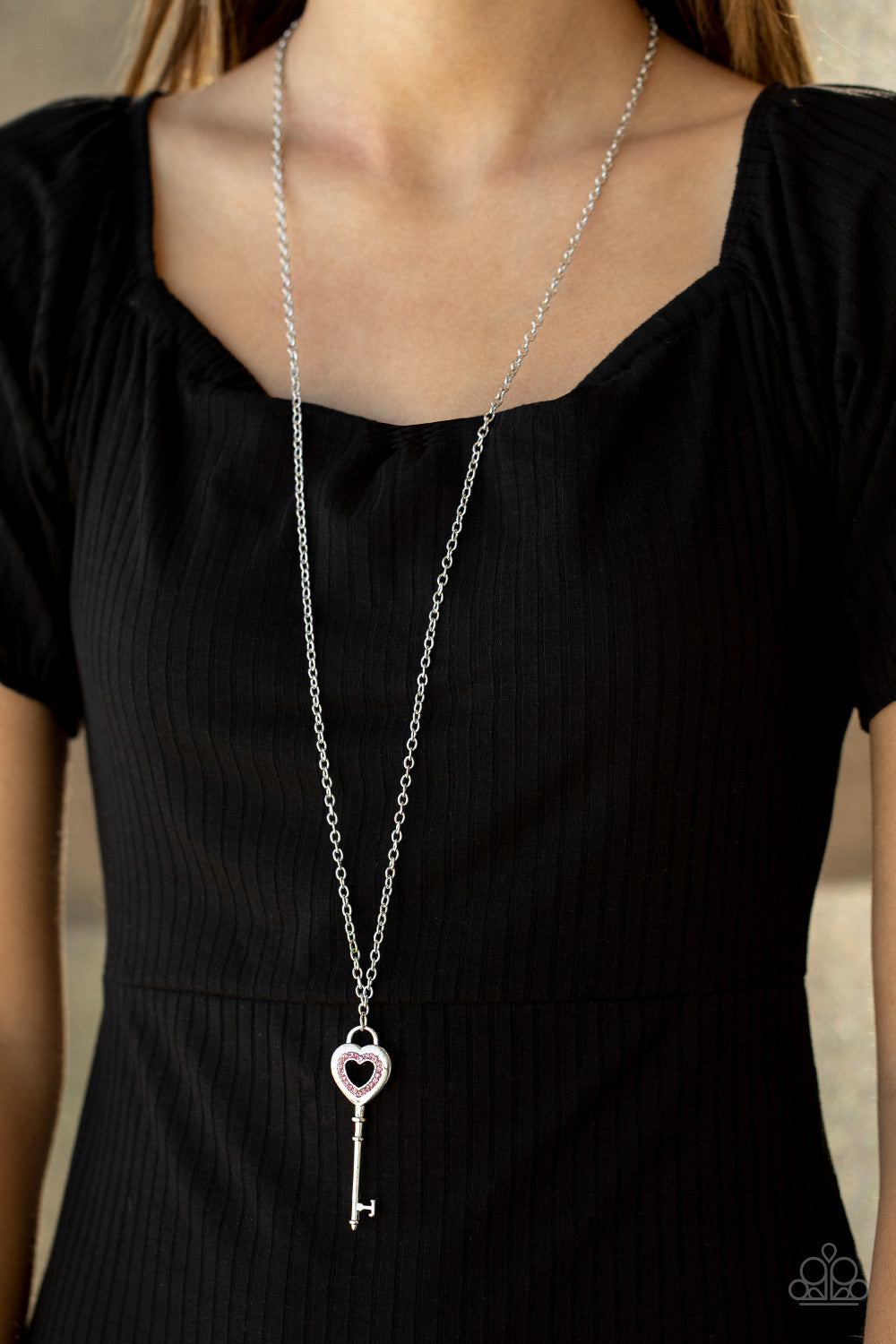 Unlock Your Heart - Pink Necklace