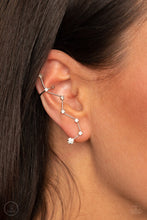 Load image into Gallery viewer, CONSTELLATION PRIZE - WHITE RHINESTONE SILVER CRAWLER EARRINGS 
