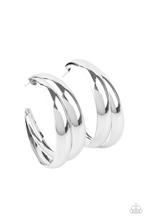 Colossal Curves - Silver Hoop Earrings