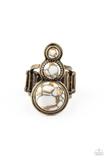 Marbled Magnificence - Brass Ring - Paparazzi Accessories