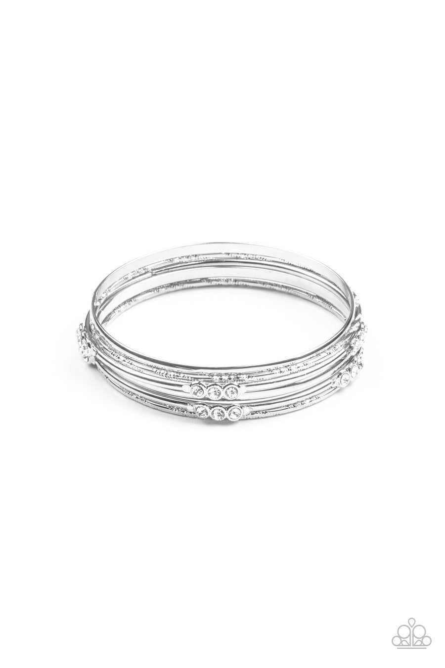 Stackable Sparkle - White - Paparazzi Bracelet Set