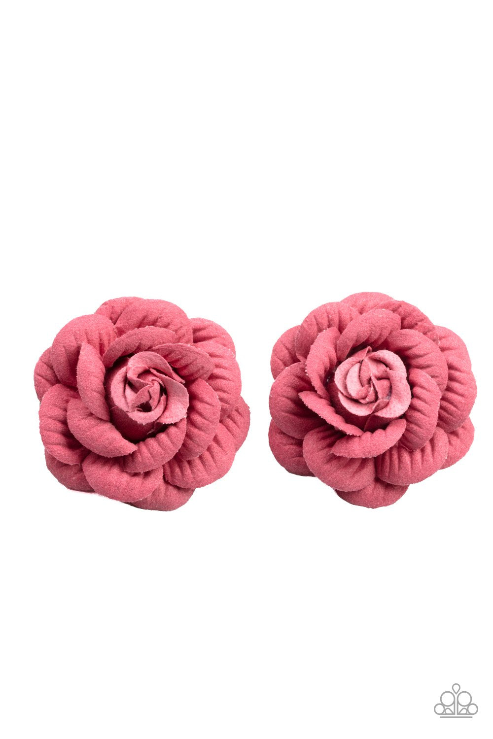 BEST OF BUDS - PINK FLORAL ROSE HAIR CLIPS - PAPARAZZI