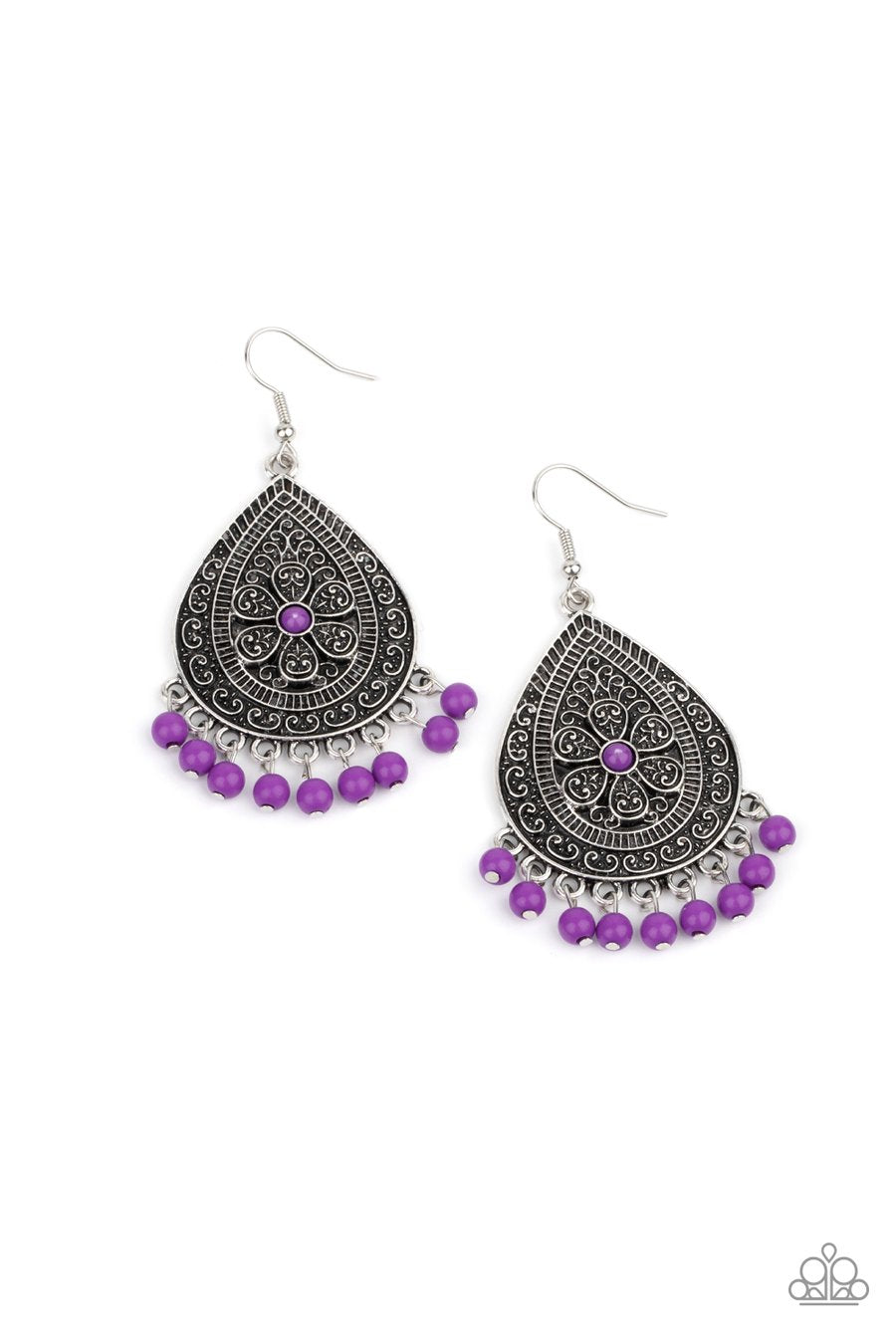 Blossoming Teardrops - Purple ♥ Earrings
