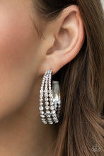 Load image into Gallery viewer, 2022 EMP Exclusive Cosmopolitan Cool - White Hoop Earring
