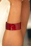 Load image into Gallery viewer, Glaze Over - RED - Acrylic Cuff - Bracelet
