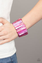 Load image into Gallery viewer, Beach Blast - PINK - Iridescent Shimmer - Stretchy Bracelet
