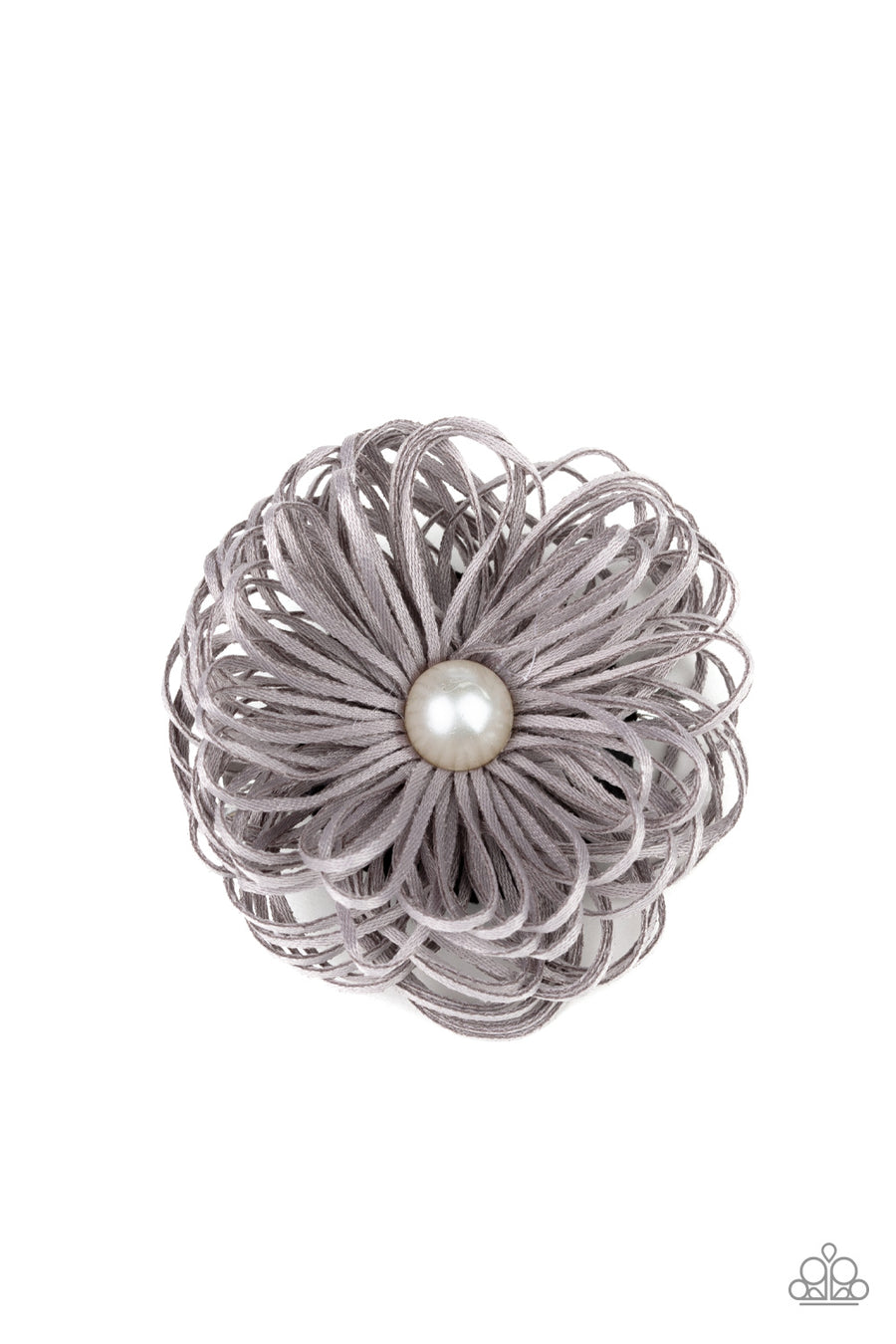 Boisterous Buttercups- Silver Hair Clip