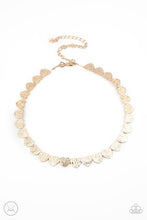 Load image into Gallery viewer, Paparazzi Playing HEART To Get Gold Choker Necklace
