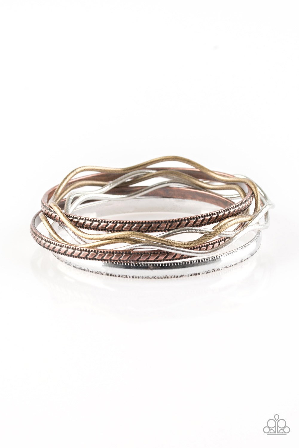 Zesty Zimbabwe - Multi Brass, Copper and Silver Bangles
