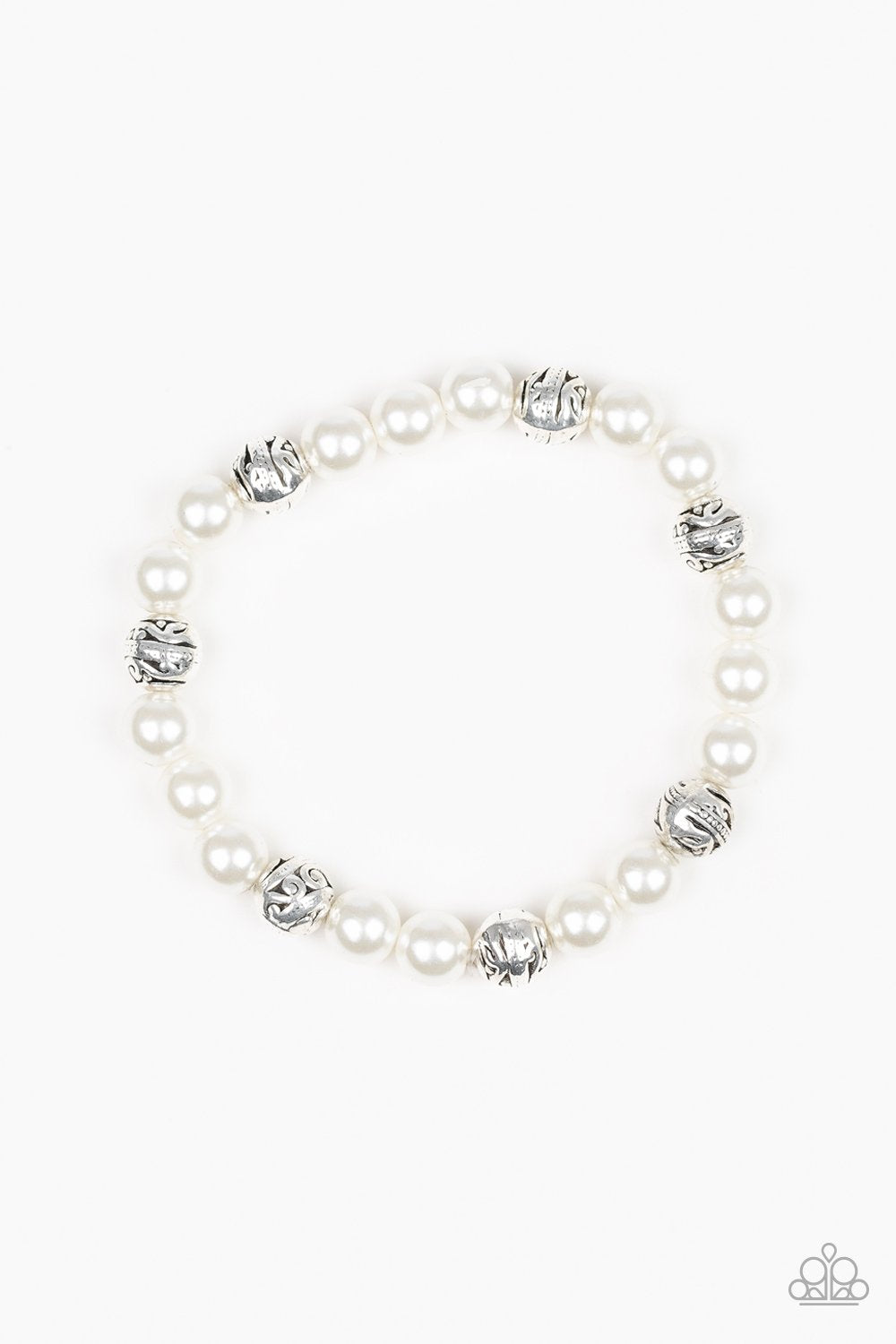Poised for Perfection - white - Paparazzi bracelet