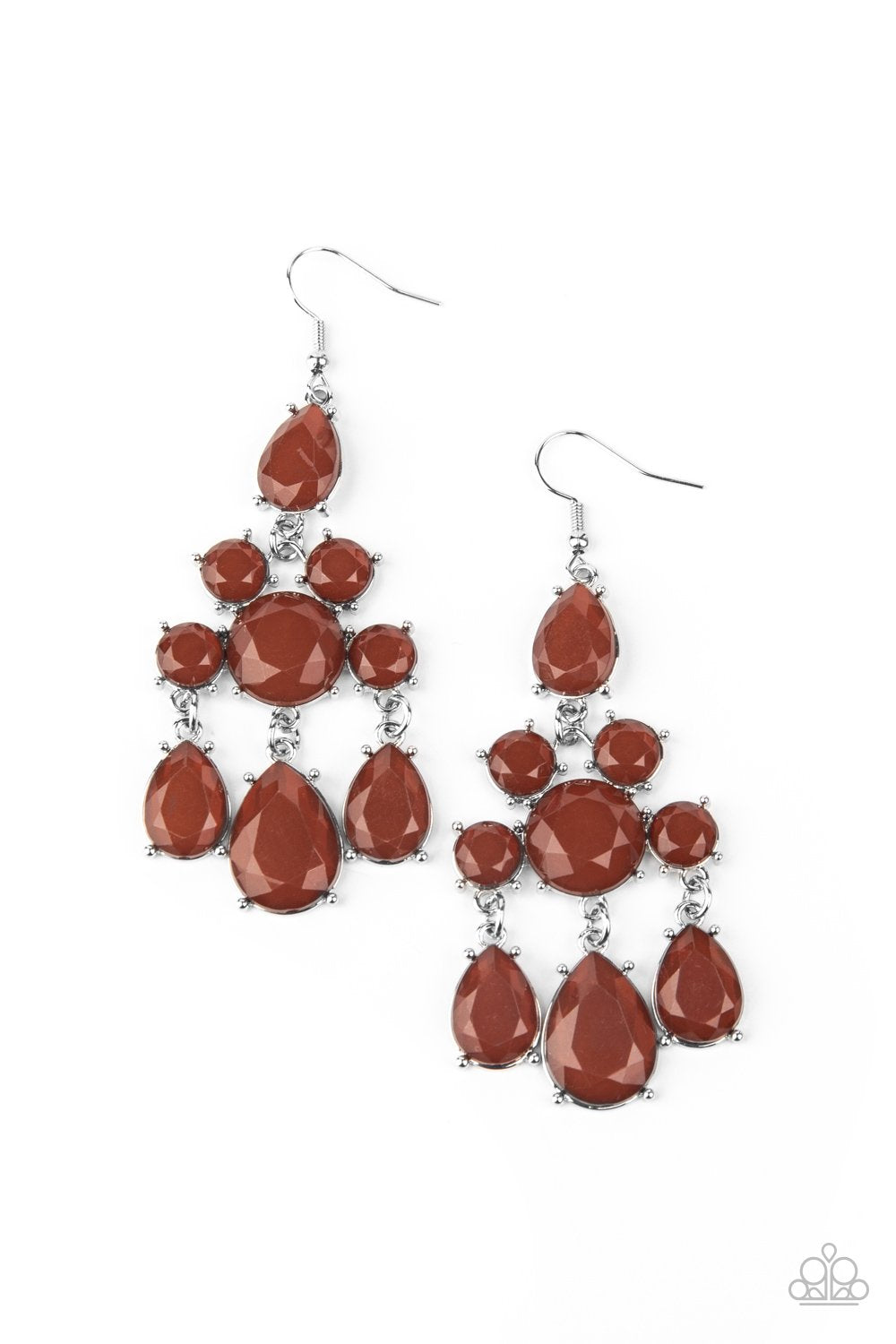 Afterglow Glamour - brown - Paparazzi earrings