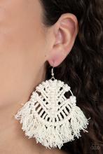 All About Macrame - white - Paparazzi earrings