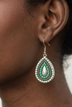 Load image into Gallery viewer, Beaded Bonanza - Green - Earrings
